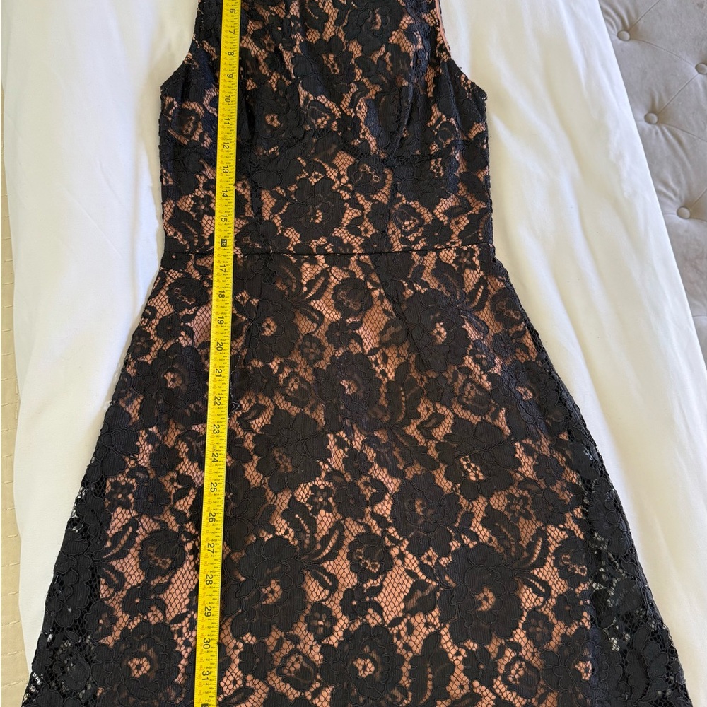 French Connection Black and Tan Halter Sheath Mini Dress - Picture 9 of 10